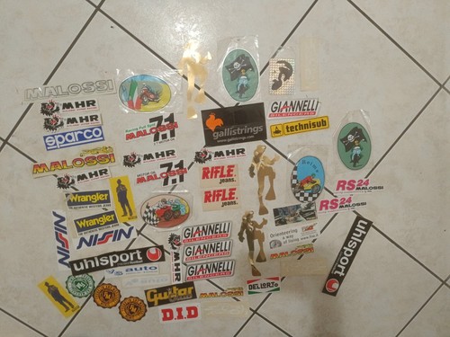 Lotto adesivi vintage moto