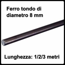 barra tonda in ferro tondo pieno liscio tondino profilo barre da di 8 mm tondini