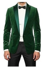 Giacca Blazer Verde In Velluto