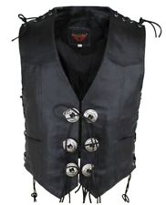 Moto E Tempo Libero Gilet Pelle Biker Squadra Custom Abito Chopper Kanchos Vest