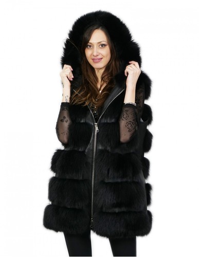 Gilet volpe nero - , sfumata