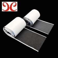 1 mt strappo adesivo da 5 cm completo maschio+femmina nero ADATTO A VELCRO