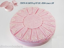 Bomboniera torta bimba comunione nascita battesimo in carta 20 pezzi D.30XH.5 CM