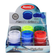 Grinder in plastica trasparente colorata, 3 parti, diametro 6 cm