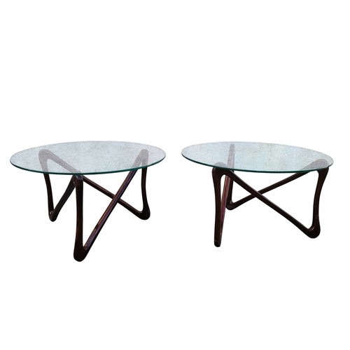 Coppia tavolini legno e - coppia,