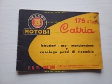 Motobi 175 Catria 1956 manuale uso manutenzione + catalogo ricambi originale