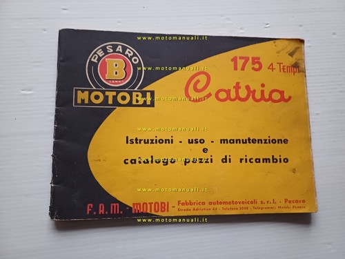 Motobi 175 catria 1956 manuale - 175,