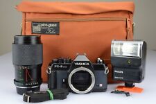 Yashica FX-3 Super+Zoom 35-105 f:3,8+Flash Philips31CTB+Borsa+Filtro Japan 1990s
