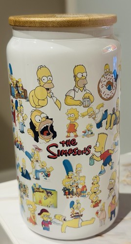 The simpsons 16oz glass can - the,