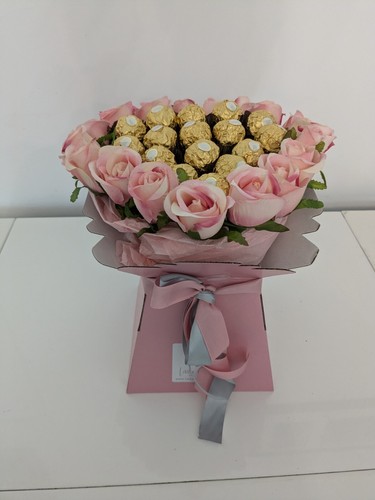 Bouquet cioccolato cuore rosa - bouquet,