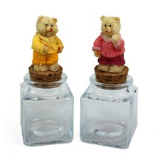 34013 Bomboniere Barattolo Quadrato Orso Orsetto Maschio Nascita Battesimo Porta