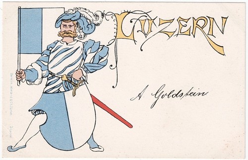 Vecchia cartolina litografica - cartolina,