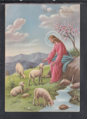 Cartolina buona pasqua gesù - cartolina,