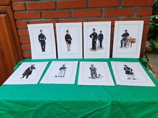 LOTTO 8 STAMPE UNIFORMI GUARDIE CARCERARIE VARI PERIODI REGNI COLLEZIONE