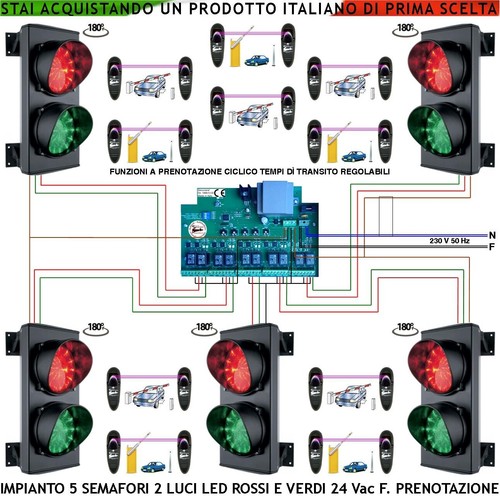 Impianto semafori luci 24 - 5, 2