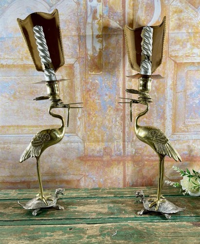 Candele xix bronzo argento - e,