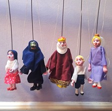 Set 5 pupazzi marionette ceche