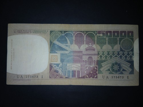 50000 lire volto - di, donna