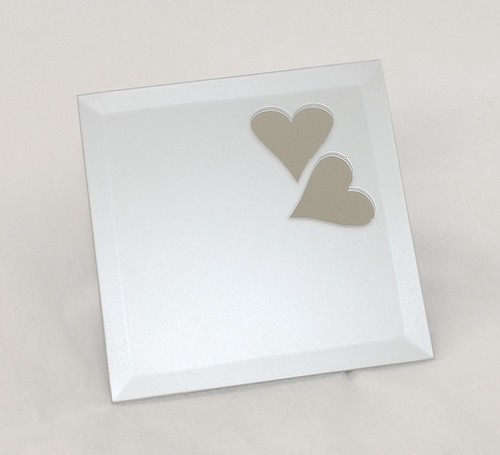 Specchio quadro satinato con - specchio,