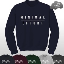 Felpa Minimal Effort maglione pigro donna uomo maglione slogan unisex regalo nuovo