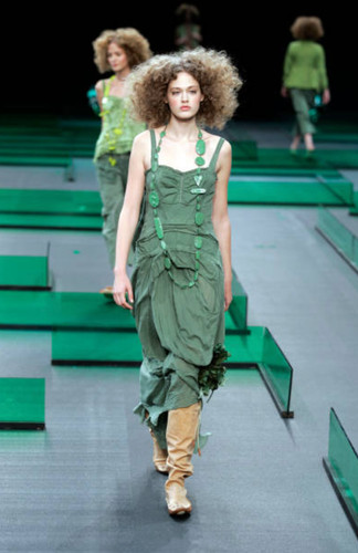 Robe longue verte - robe,