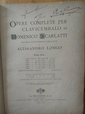 opere per clavicembalo Domenico Scarlatti  Longo ricordi 1906 vol. 1,2,3,4.5.6.
