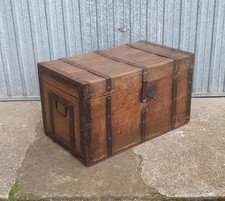 ANTICO BAULE LEGNO TAVOLINO