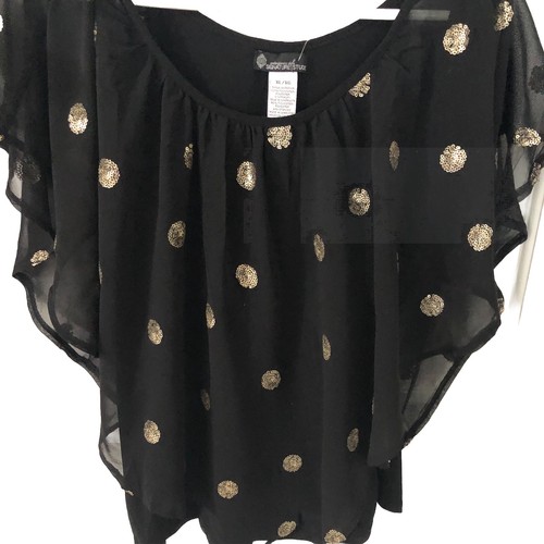 Camicetta nera fantasia - , xl