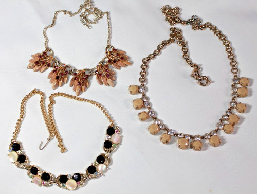 Lotto tre collier bigiotteria - lotto,