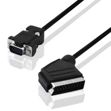 2 m cavo adattatore 1 scart a 1 15 poli monitor S-VGA connettore cable adaptor plug