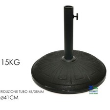 BASE PER OMBRELLONE TONDA IN CEMENTO DIAM. CM 41X36 H COLORE NERO 15 KG