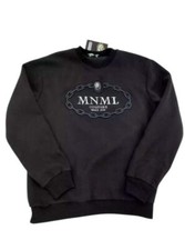 Felpa Minimal girocollo unisex  articolo mn2226 nera