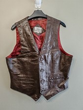Gilet gilet vintage pelle
