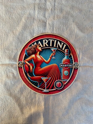 Insegna martini rotonda - martini, 20x20