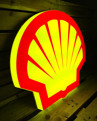Shell led sign garage - shell,