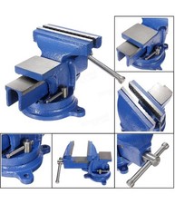 Morsa Da Banco Girevole 5" 125 Mm Incudine Professionale In Ghisa E Acciaio