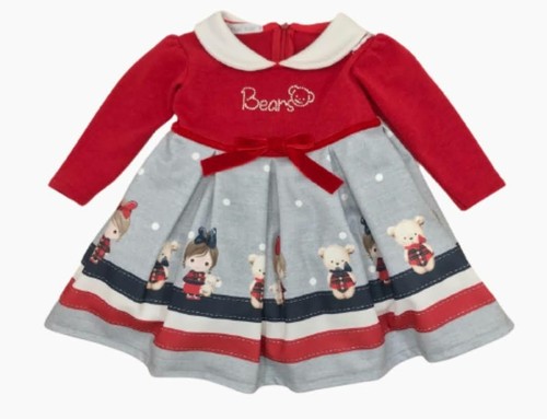 Abito neonata rosso orsetti - rosso,