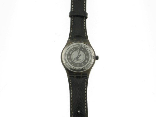 Swatch black deco stop watch - swatch,