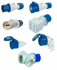 SPINA PRESA ADATTATORE CIVILI ED INDUSTRIALE CEE MOBILE VOLANTE BLU 220V 16A