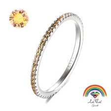 Anello Veretta Girodito Oro in argento 925 rodiato - Rainbow Collection