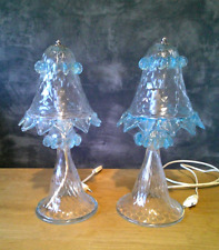 MURANO ART - DUE LAMPADE IN VETRO DA TAVOLO   MURANO ART - TWO GLASS TABLE LAMPS