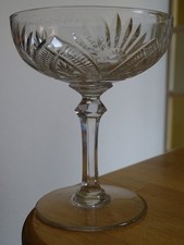 SAINT LOUIS CRISTAL 1 ANCIENNE COUPE A CHAMPAGNE MODELE MILLET 8580 ép 1920