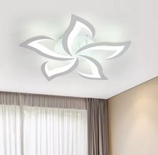 Plafoniera LED 60W Moderno Luce Bianca Fredda Lampadario Fiore Soggiorno Camera 