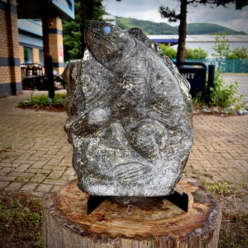 Xxl hand carved pyrite - xxl,