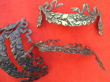 ANTICO FREGIO IN OTTONE RICURVO PER DECORO COLONNA O MOBILE-CAPITELLO O VASO