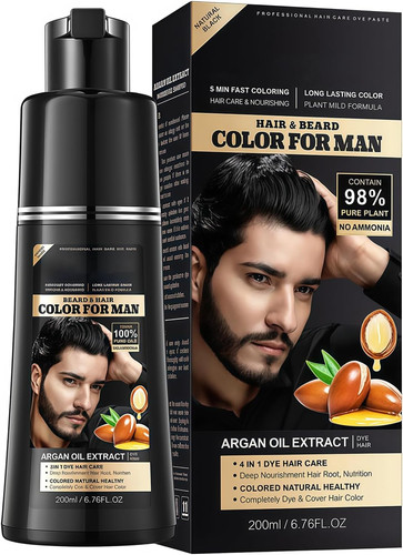 Shampoo colorante nero - colorante, 4-in-1