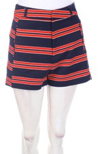 Stradivarius Shorts Stripes US 4 = D 34 dark blue red