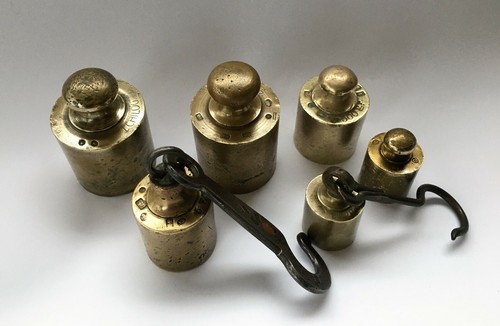 Pesi antichi ottone - pesi,