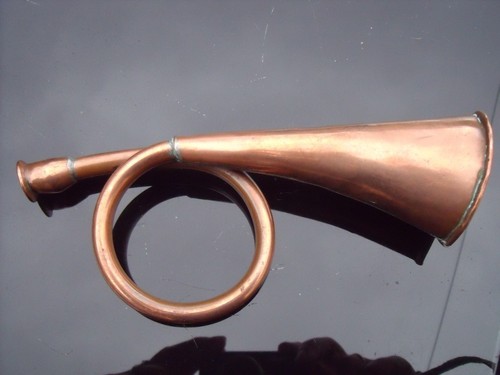 Antique copper coiled hunting - antique,