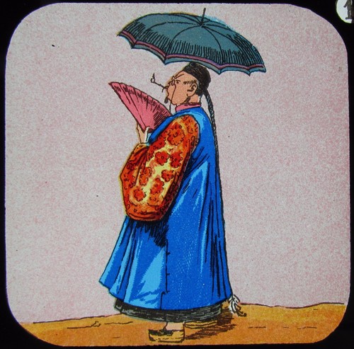 Glass magic lantern slide - glass,